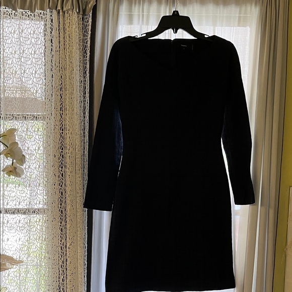 Theory Classic Black Long Sleeve Dress - Picture 1 of 4